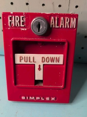Simplex 4251-20 Conventional Fire Alarm Pull Station - No Key - Used - #4