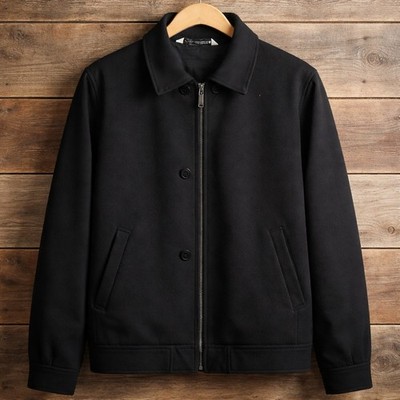 Zara Mens 4way Stretch Easy Care Bomber Jacket Black S