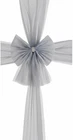 Large Silver Grey Christmas Door Bow Mesh Wedding Party Decoration 20x23in