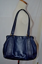 American Leather Co. VAL Shoulder Bag Purse Satchel Dark Navy Blue $175