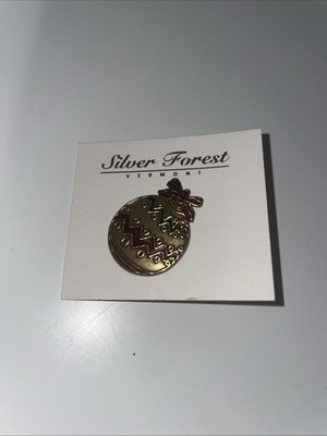 Silver Forest Vermont Egg Ornament Holiday Pin Brand New