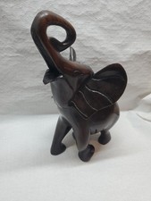 grande sculpture éléphant en bois d'ébène massif 50 cm - Art africain -fait main
