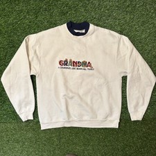 Vintage 90s Teddy Bears Double Neck Grandma Stitched Sweatshirt Size Large