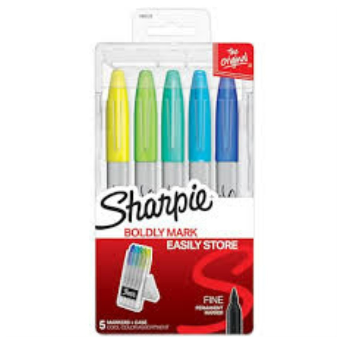 5 Pack Cool Colors W/ Case