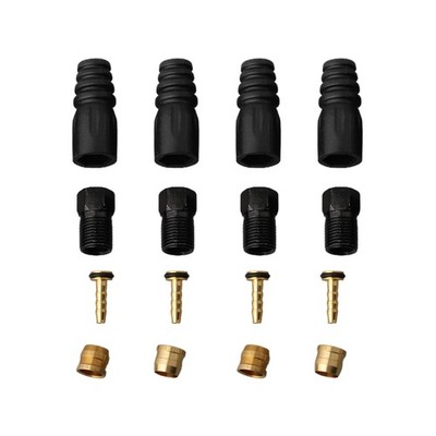 OLIVE BARB KIT Schwarz+Gold Stahl Für TEKTRO Hydraulischer Scheibenbremsschlauch