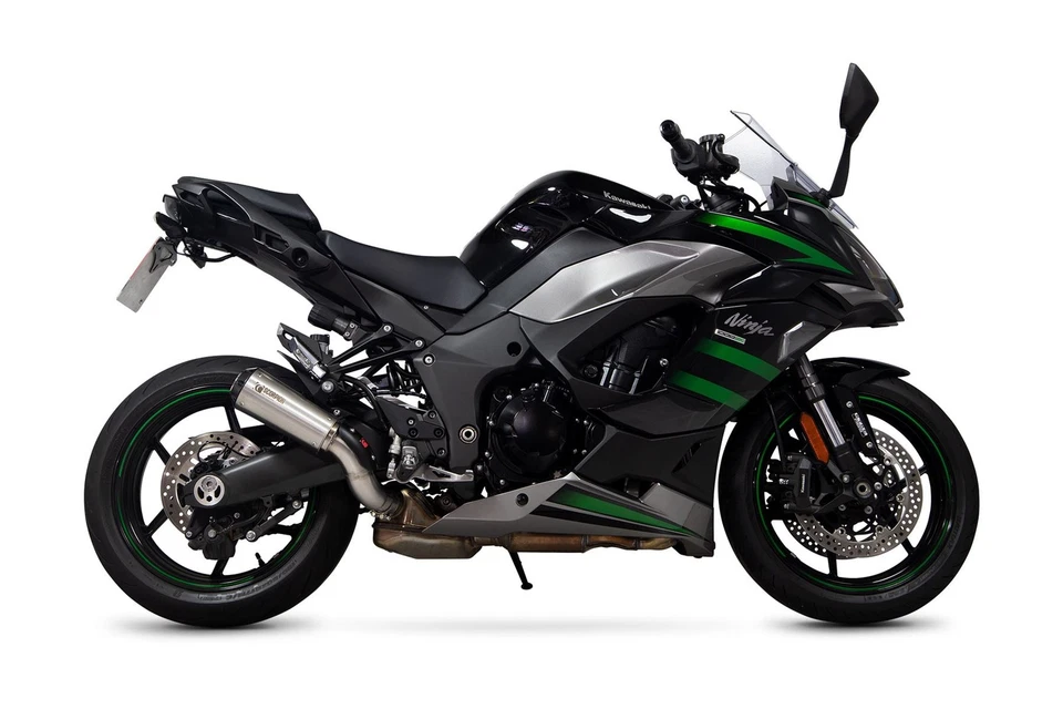 Escape rojo sin corpión acero inoxidable sin corpión Kawasaki Ninja 1000 SX 20-22 Foto 4 de 4