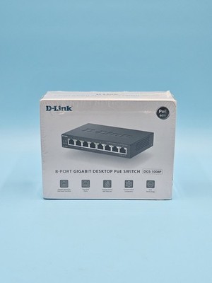 NIB D-Link DGS-1008P 8-Ports Gigabit Unmanaged Ethernet Desktop Switch w/ 4x PoE