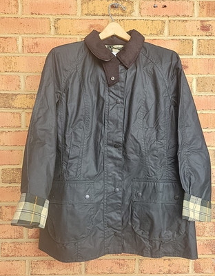 Barbour Beadnell Wax Cotton Women's Jacket LWX0667SG91 Sage Size US 10 (NWI)