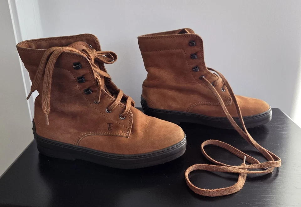 JP Tods Junior Lace Up Ankle Brown Suede Hiking Snow Boots Size EURO 31 / US 13  - image 2 of 4