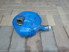 Water Discharge Hose 2" x 50 FT  / Pin Lug Fittings Blue 