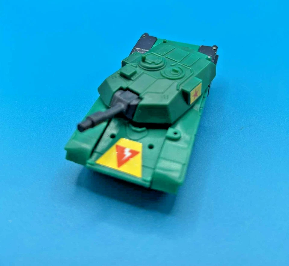 1986 Vintage Bandai Tonka Gobots Treads Military Tank & Original Package Figure - Image 2 of 3