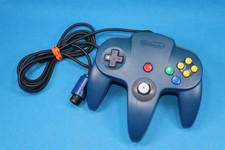 ORIGINAL OEM NINTENDO N64 CONTROLLER NUS-005 BLUE CLEANED TESTED TIGHT STICK