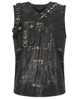 Devil Fashion Mens Gothic Apocalyptic Steampunk Punk Tank Top Vest Black Bronze