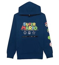 Boys Super Mario Fleece Hoodie Small, 4-5 