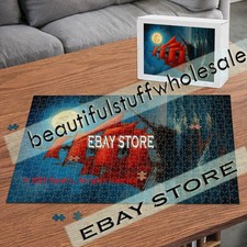 500 piece jigsaw puzzle Moon Ship Nautical ocean night