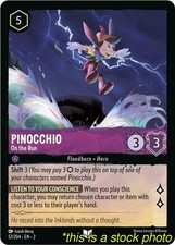Lorcana TCG Pinocchio - On the Run Rise of the Floodborn 57/204 Near Mint