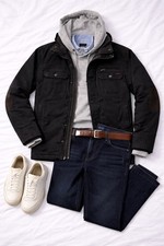 Dickies Work Jacket XL Black - Vintage Eisenhower Lined Bomber Utility Coat