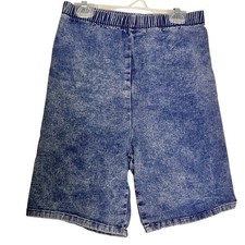 Vintage 90s Forenza Denim Shorts XS Elastic Waist High Rise Lounge USA Retro