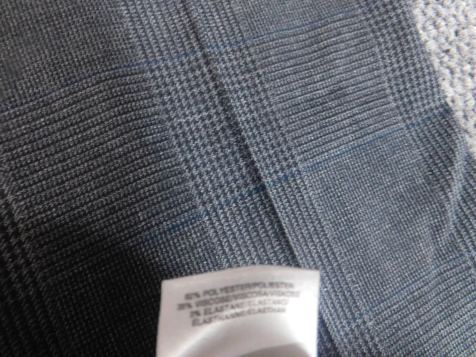 Jones New York Pantalones Mujer 12 Azul Cuadros Recto Elástico Colección Foto 4 de 4