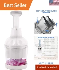 Efficient Manual Food Chopper: Quick Salad Prep & Safe Cutting for Home Chefs