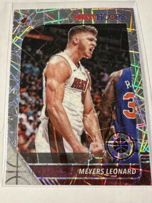2019-20 NBA Hoops Premium Stock NBA  Laser Prizm Miami  Heat Meyers Leonard