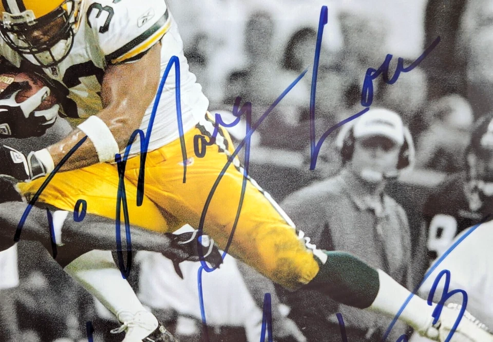 2004 William Henderson 33 Green Bay Packers NFL Football Framed Signed Photo - Image 2 of 4