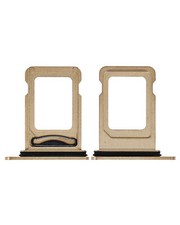 Replacement Dual Sim Card Tray Compatible For iPhone 14 Pro / 14 Pro Max Gold 