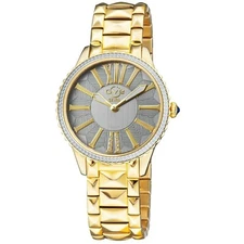 Gv2 By Gevril Women's 11720 Siena Diamonds IP Gold IP Steel Swiss Quartz Watch