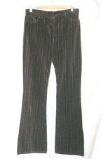 Vntg 70s 80s SEDUCE Los Angeles Striped Velvet Bell Bottom Flair Pants NWOT 12