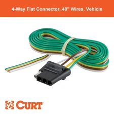 4-Way Flat Connector Socket with 48" Wires (Vehicle Side)