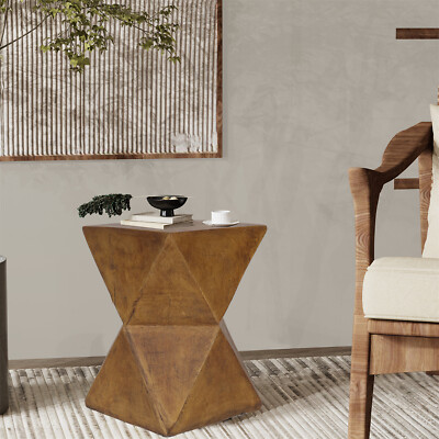 #ad #ad Concrete Side Table Outdoor Patio End Table Rustic Brown Accent Table Lightweigh $59.91