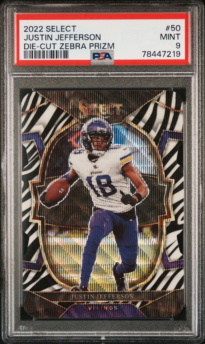 2022 Panini Select Justin Jefferson Zebra Concourse Die Cut