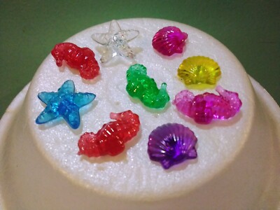 45 Seahorse Shells Starfish Bulbs *8 COLORS* for Ceramic Christmas Tree