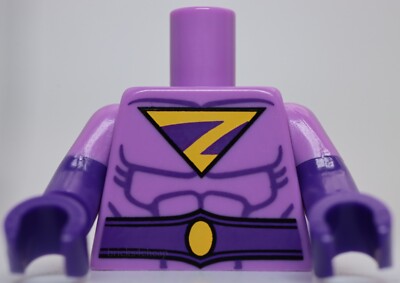 Lego Torso Wonder Twin Zan Dark Purple Arms Medium Lavender Short