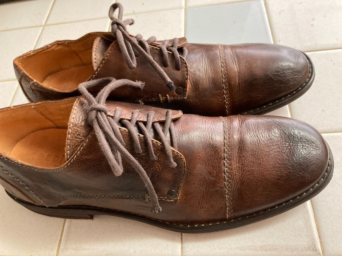 Bed Stu Distressed Brown Leather Classic Cap Toe Oxfords USA  display picture 2
