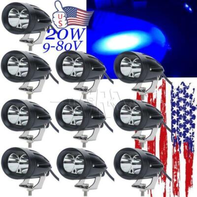 10pcs Blue Forklift Truck LED Light Warehouse Safety Warning Working Spot Lamp