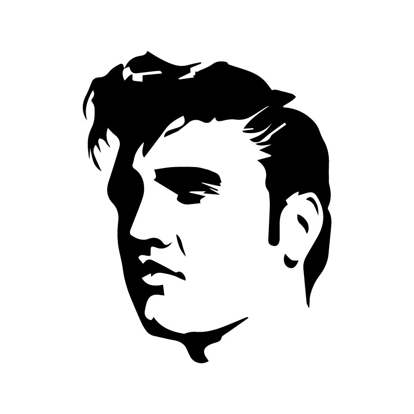 ELVIS PRESLEY Face Silhouette The King sticker - Style 2
