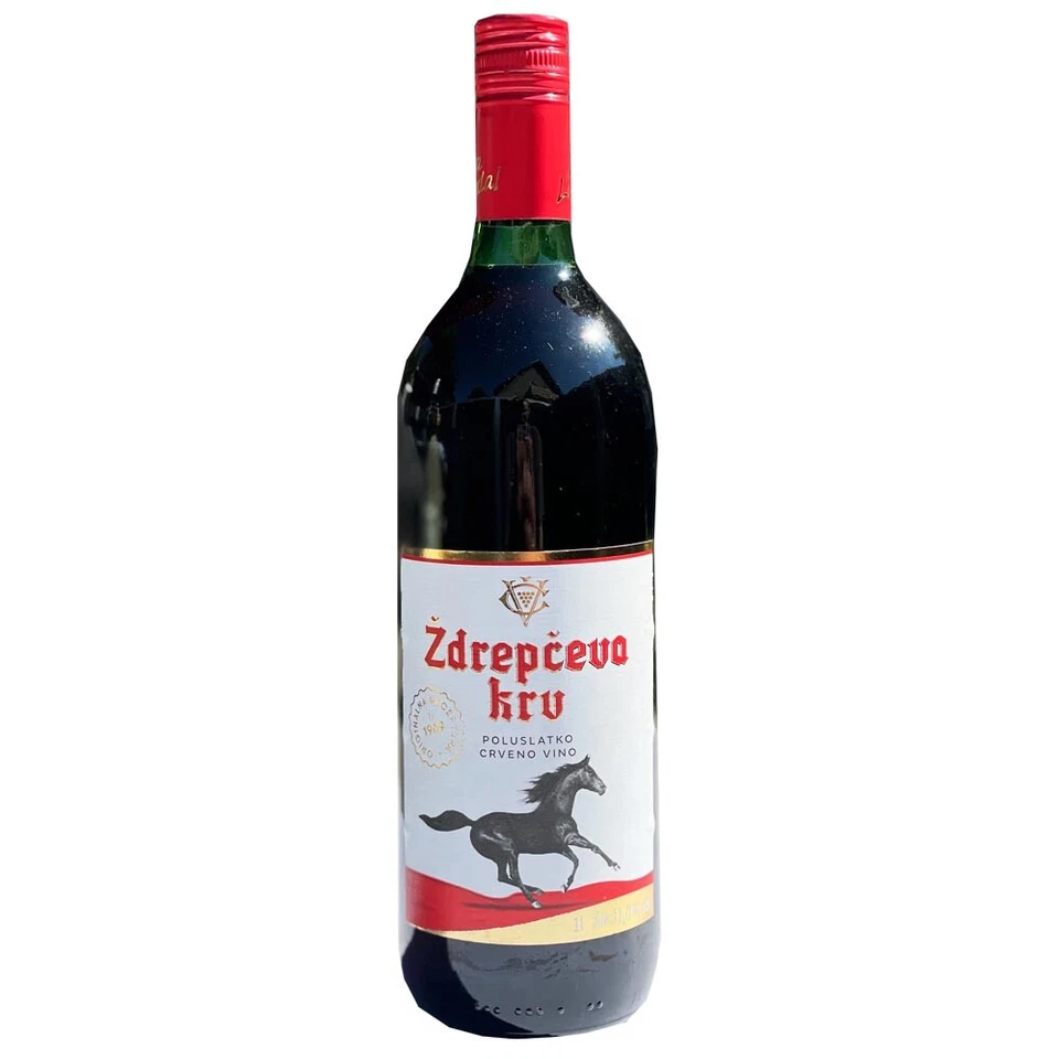 (EUR 6,79/L) Zdrepceva krv Rotwein lieblich vinarija Coka 1,0L