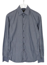 CORNELIANI Formal Shirt Men's LARGE Button Up Spread Neck Pinstriped