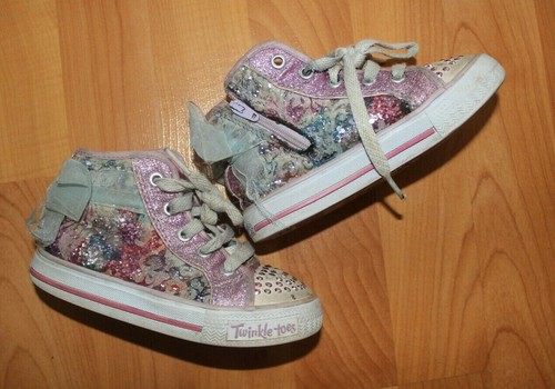 Skechers Girls Sz 8 Twinkle Toes High 