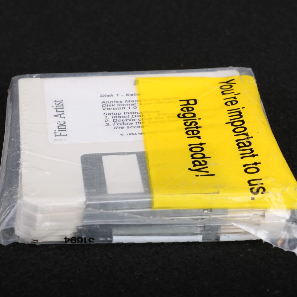 Microsoft Fine Artist Mac 1.0 5 3.5" Disks Floppy Vtg - Image 2 of 3