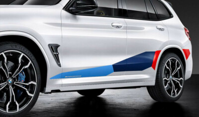 【純正】 Mパフォーマンス　レーシングストライプ Genuine BMW M Performance Tricolor Side Stripes Decals Stickers