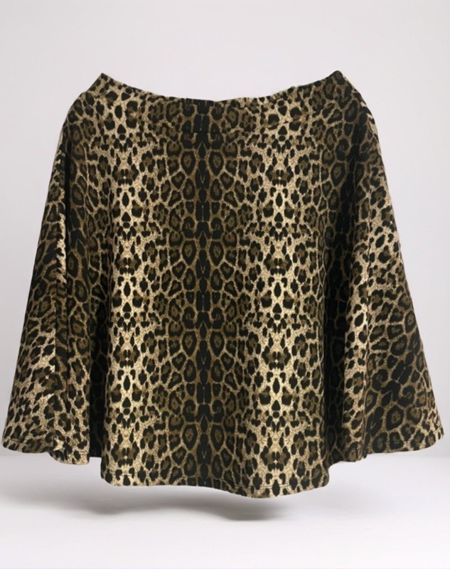 Smak Parlour Unique Vintage Leopard Animal Print Skirt - Size L