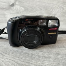 Samsung AF Zoom 1050 35mm Film Point And Shoot Camera Black Battery Tested