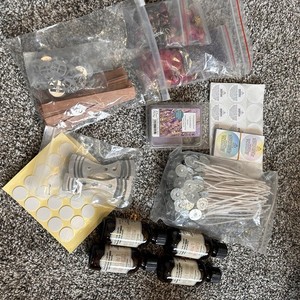 Used Candle Making Supplies Wicks Oils Flowers Lavender Misc