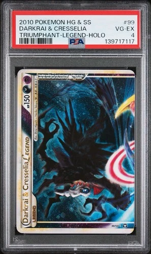 Pokémon Darkrai & Cresselia Legend Holo Triumphant 99/102 PSA 4 VG-EX 2010