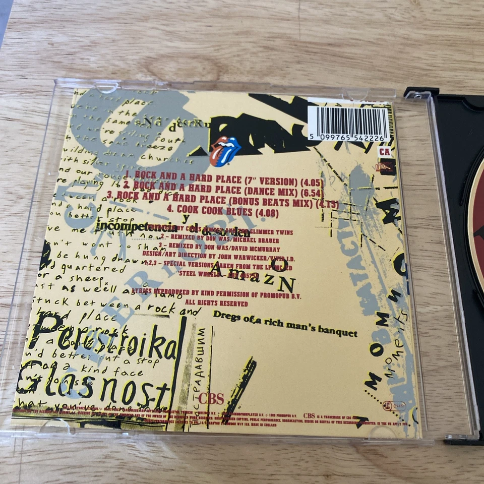 Rolling Stones Rock And A Hard Place (CD) Maxi-Single Import CBS 655422-2 MINT - Image 3 of 3