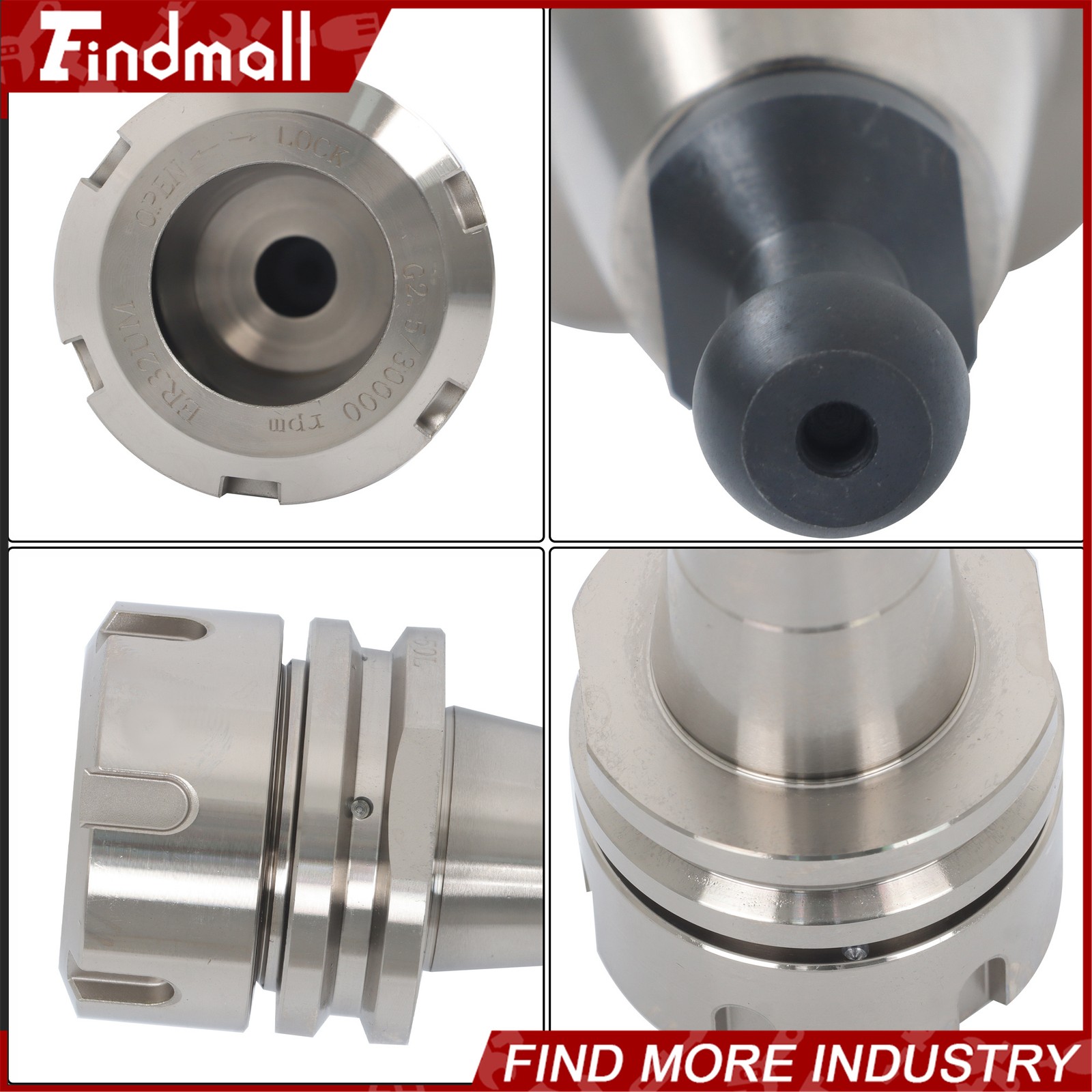 ISO30 ER32-50 Collet Chuck 1.96" CNC Router Tool Holder 30k RPM G2.5 Balanced thumbnail 21
