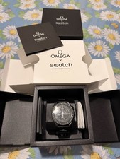 OMEGA x Swatch MoonSwatch Black 42mm Chronograph Tachymeter Quartz w/Box