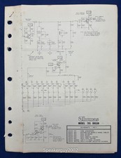 Original Thomas Organ / 705 / Service Schematic - Manual -- 2